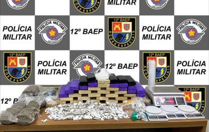 Baep prende casal e apreende 22 quilos de pasta base de cocaína e 13,5 quilos de maconha