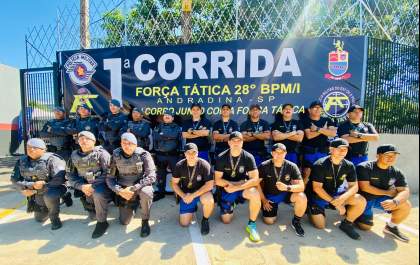 Primeira Corrida da Força Tática do 28º BPM/I de Andradina é sucesso