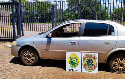 PF e BPFRON apreendem veículo preparado para o contrabando