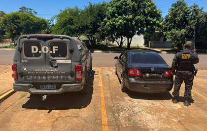 Veículo com sinais identificadores adulterados é apreendido pelo DOF em Amambai