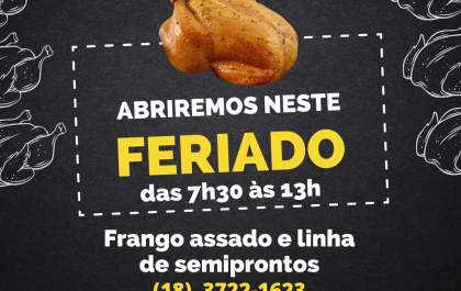 Frango Bip garante praticidade e sabor neste feriado: aberto das 7h30 às 13h