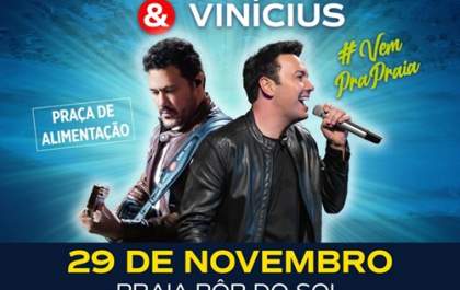 Prefeitura de Pereira Barreto realiza Show de João Bosco & Vinícius na Praia Pôr do Sol nesta sexta-feira