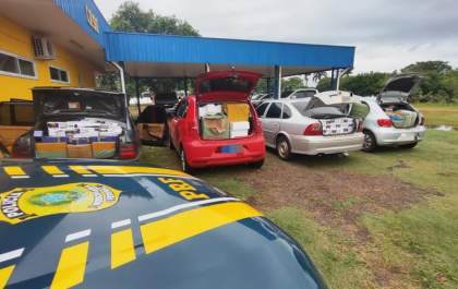 Comboio com mercadorias contrabandeadas é apreendido pela PRF em Brasilândia