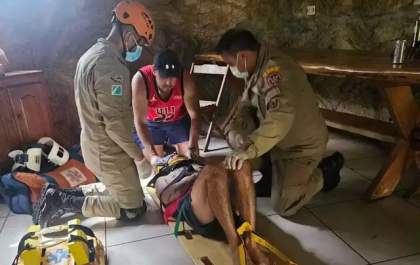 Homem quebra costelas após acidente em tobogã em Sidrolândia