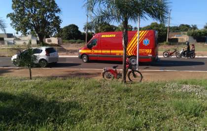 Trecho da Rosário Congro registra acidente entre carro e bicicleta elétrica