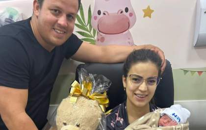 Primeiro bebê de 2025 nasce no Hospital Auxiliadora em Três Lagoas