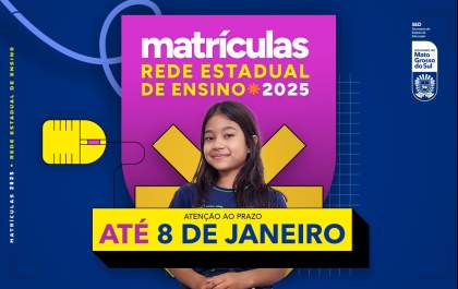 1ª etapa de pré-matrículas nas escolas estaduais termina quarta-feira (8)