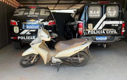Polícia Civil prende suspeito de roubo e recupera motocicleta em Três Lagoas