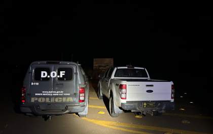 DOF recupera caminhonete roubada em Dracena e prende suspeito em Santa Rita do Pardo