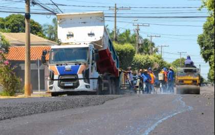 Bairro Santo André está recebendo 2ª etapa de recapeamento das suas ruas