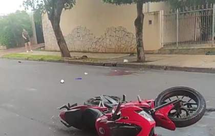 Motociclista fica gravemente ferido em acidente no feriado municipal