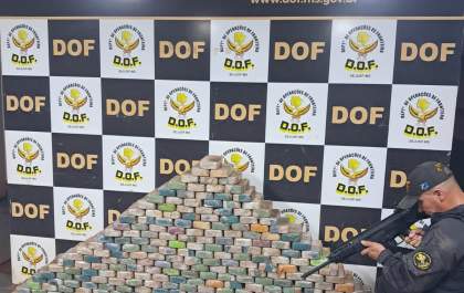 Carga milionária de pasta base de cocaína é apreendida pelo DOF