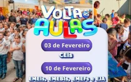 Rede Municipal de Andradina volta às aulas em fevereiro