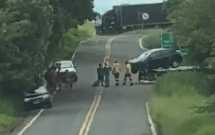 Policial Militar Inativo se envolve em acidente de trânsito com vítimas em Andradina