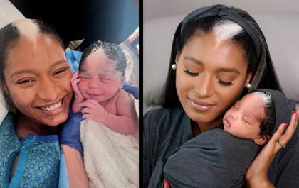 Filha nasce com mesmo traço capilar da mãe e encanta a todos nas redes sociais