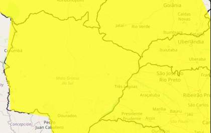 Alerta do Inmet prevê chuvas intensas e ventos fortes para Três Lagoas