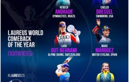 Rebeca Andrade é indicada ao Oscar do Esporte