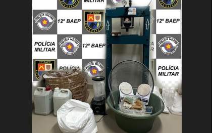 Baep encontra drogas em chácara na zona rural de Araçatuba