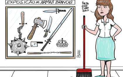 Cabo de vassoura pode ser arma branca