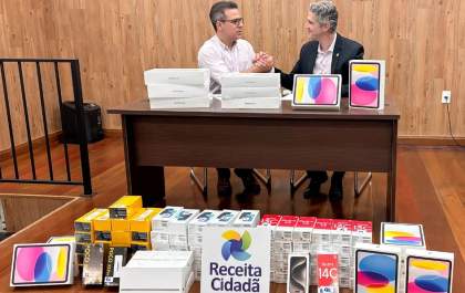 Receita Federal doa eletrônicos apreendidos para a Prefeitura de Araçatuba
