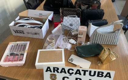 Polícia Civil recupera bens adquiridos com cartão furtado em Araçatuba