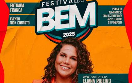 Cantora Eliana Ribeiro se apresenta em Penápolis nesta quinta