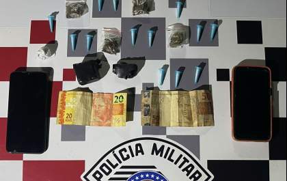 Dupla é surpreendida com drogas pela PM em Aracanguá