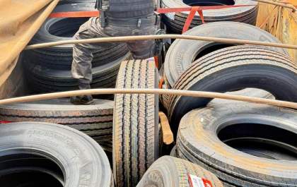 DOF apreende 200 pneus em carreta que seguia para o Estado do Mato Grosso