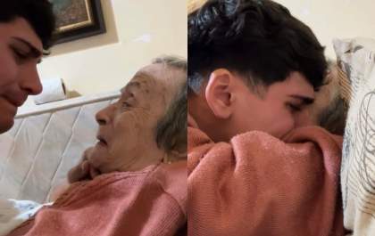 Momento emocionante de despedida entre neto e avó viraliza na internet