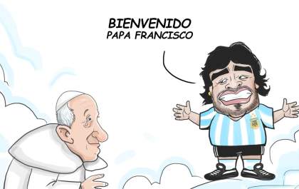 O reencontro celestial de dois ídolos argentinos