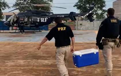 PRF usa helicóptero para levar órgãos a tempo de transplante em MS