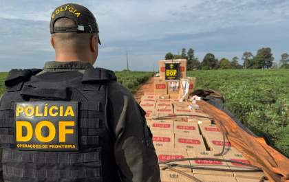 Carga milionária de cigarros contrabandeados é apreendida pelo DOF