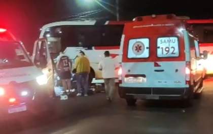 Motociclista fica em estado grave após colisão com ônibus em Três Lagoas