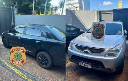 PRF apreende carros e carga de cigarros do Paraguai