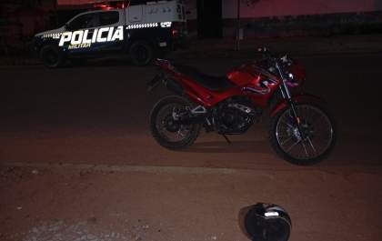 Polícia Militar encontra moto abandonada com sinais de acidente em Três Lagoas