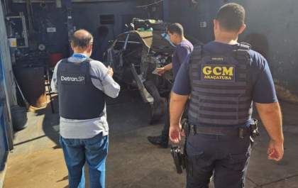 Guarda Municipal apoia Detran na fiscalização de desmanches de Araçatuba