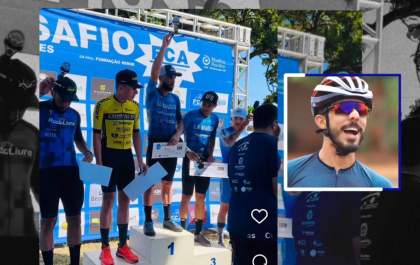 Bruninho é homenageado por amigo que conquistou primeiro lugar em competição de ciclistas