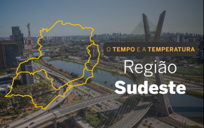 PREVISÃO DO TEMPO: Sudeste deve contar com chuvas em algumas áreas da região, nesta quarta-feira (4)