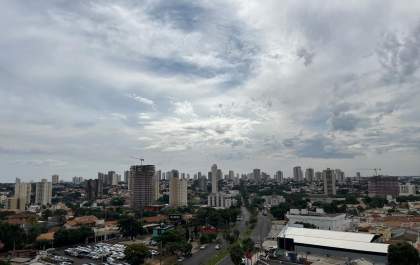 Região pode ter chuvas e rajadas de vento com intensidade moderada