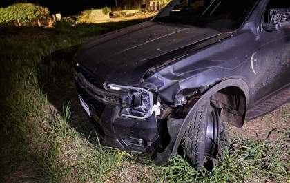 Empresário paga R$ 10 mil de fiança após bater caminhonete em moto e fugir sem prestar socorro