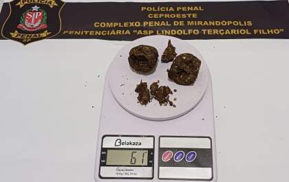 Mulher de detento é flagrada com droga na PII de Mirandópolis
