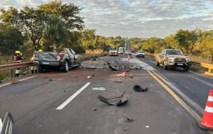 Colisão Mortal na BR-163 em MS: Motorista de Caminhonete Perde a Vida