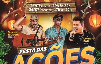 Festa das Ações terá shows e barracas de 20 instituições assistenciais em Araçatuba