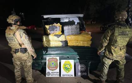 PF, em ação conjunta com as Polícias Civil e Militar, apreende drogas no Rio Paraná