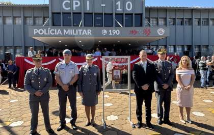 Cerimônia militar marca posse do coronel Marcos Rogerio Lemes no comando do CPI-10