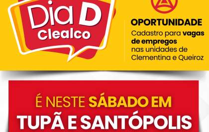 Clealco promove Dia D para seleção de mecânicos e eletricistas
