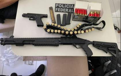 Operação Tatu Peba: PF Apreende armas de CAC envolvido com Narcotráfico