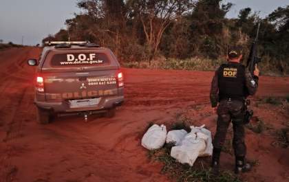 DOF apreende quase 20 quilos de drogas que eram transportados em uma moto
