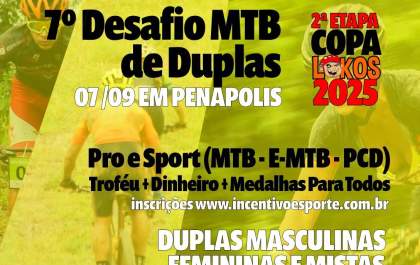 Penápolis sedia segunda etapa da Copa Lokos de Ciclismo