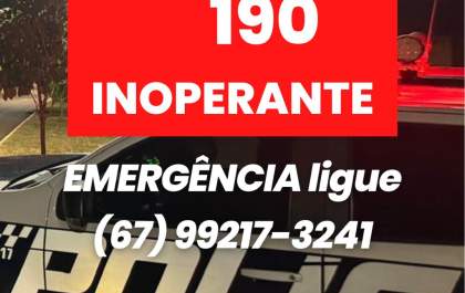 190 da Polícia Militar está temporariamente fora do ar